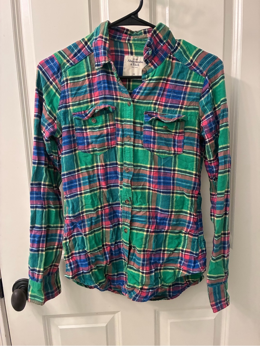 Abercrombie & Fitch Women’s Long-Sleeve Plaid Shirt